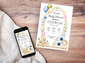 Teddy Bear Lamb Baby Shower Invitation Template (Digital Download)