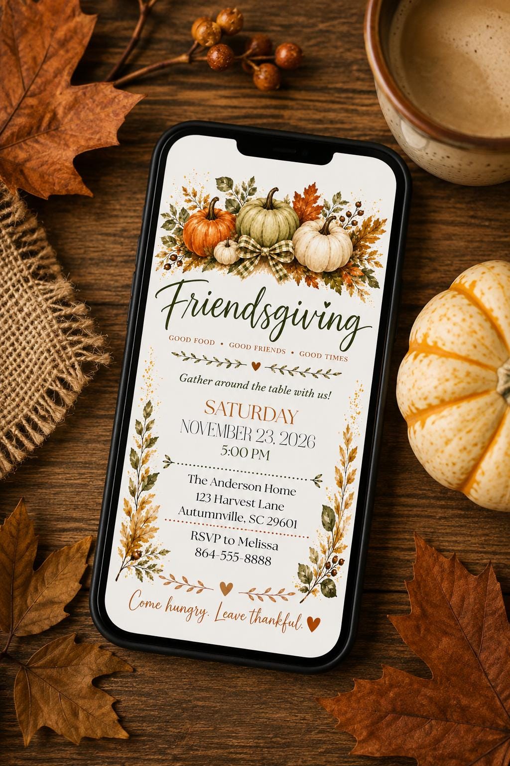 Friendsgiving Invitation Template