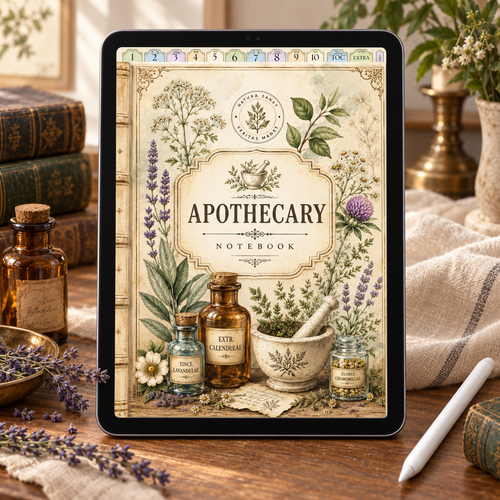 Apothecary Digital Journal | Hyperlinked PDF Notebook