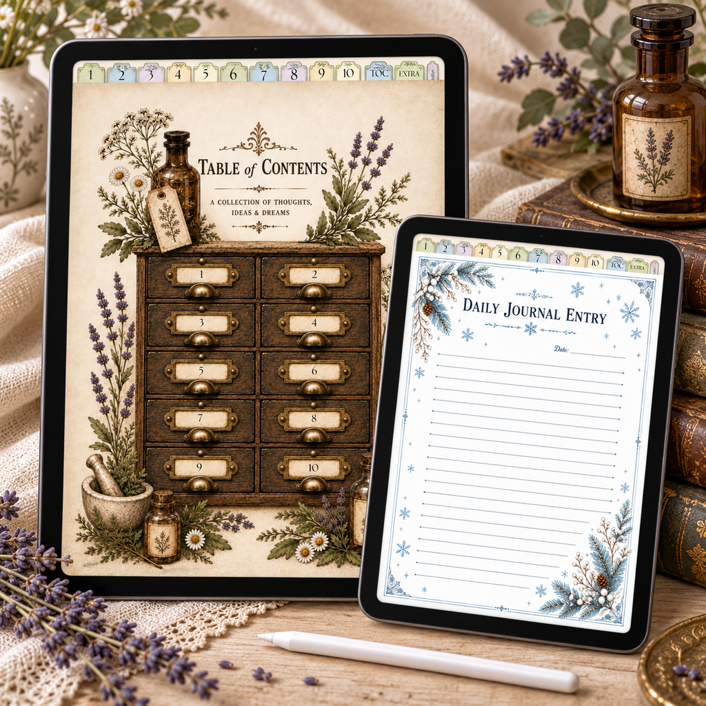 Apothecary Digital Journal | Hyperlinked PDF Notebook