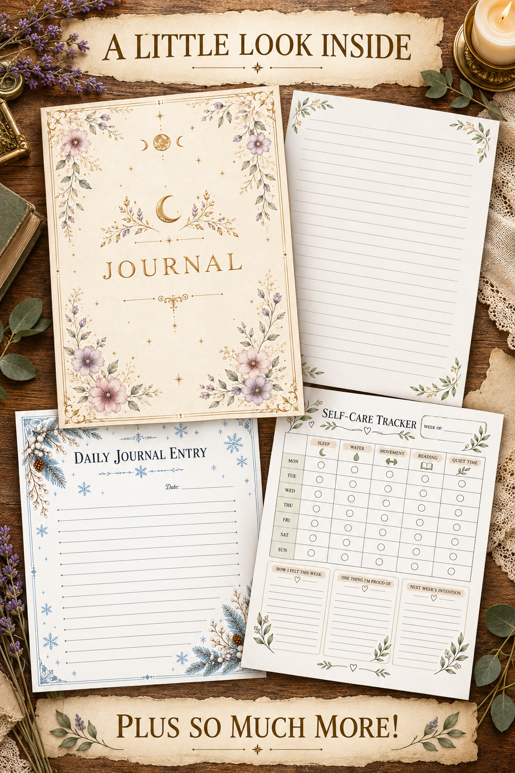 Printable Apothecary Journal Pages | 8 x 11 PDF Download